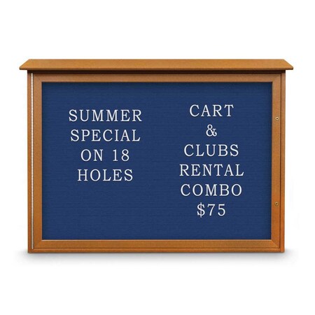 United Visual Products Outdoor Enclosed Combo Board, 72"x36", Gold Frame/Burgundy & Forbo UVCB7236ODG-BURGUN-FORBO